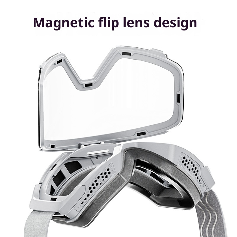 001 Flip Cover Color Changing Ski Anti-Fog Professional Outdoor Mountaineering Windproof Goggles Single And Double Board_voghion.com