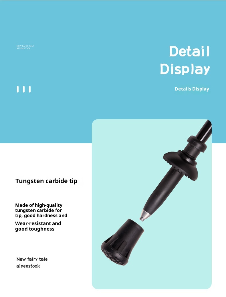 001 Robinson Children's Hiking Carbon Fiber Ultra-light Short External Lock Portable Youth Boys And Girls Walking Stick_voghion.com