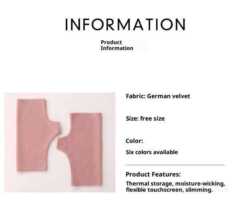 001 De Rong Thermal Half Flexible Writing Full Finger Gloves With Pocket Unisex Self-Heating Wrist Guard_voghion.com