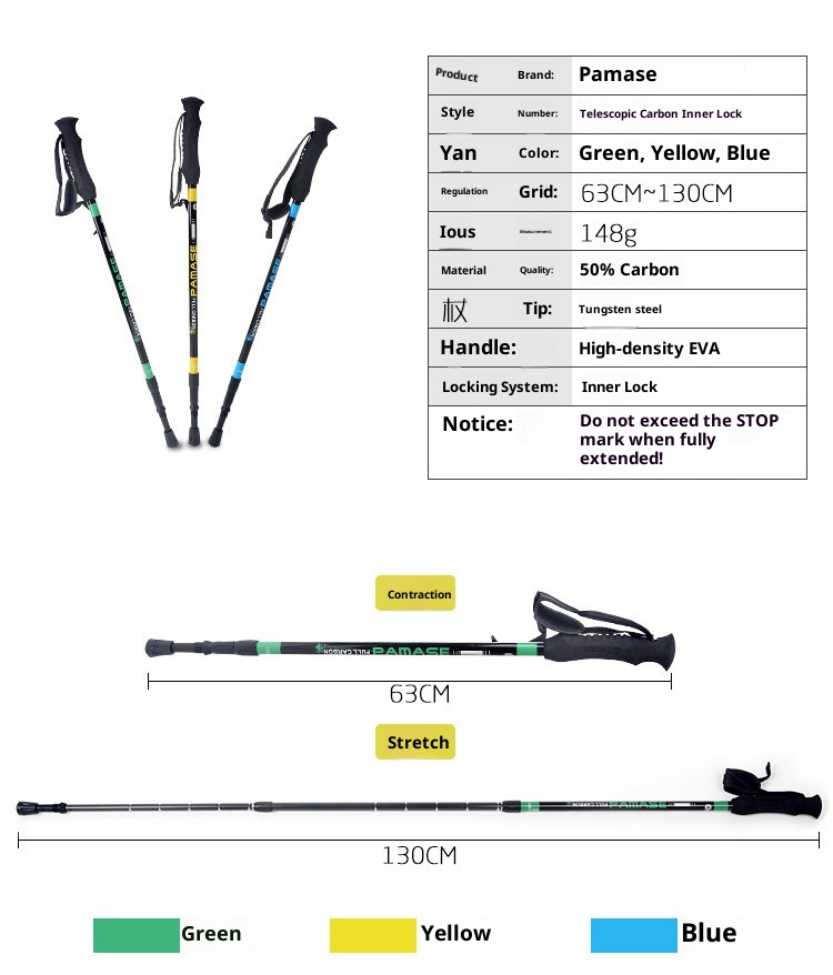 001 Muma Ren Zaino da trekking in lega di alluminio, ammortizzatore, pieghevole, regolabile, telescopico, da viaggio, per sci e trekking_voghion.com