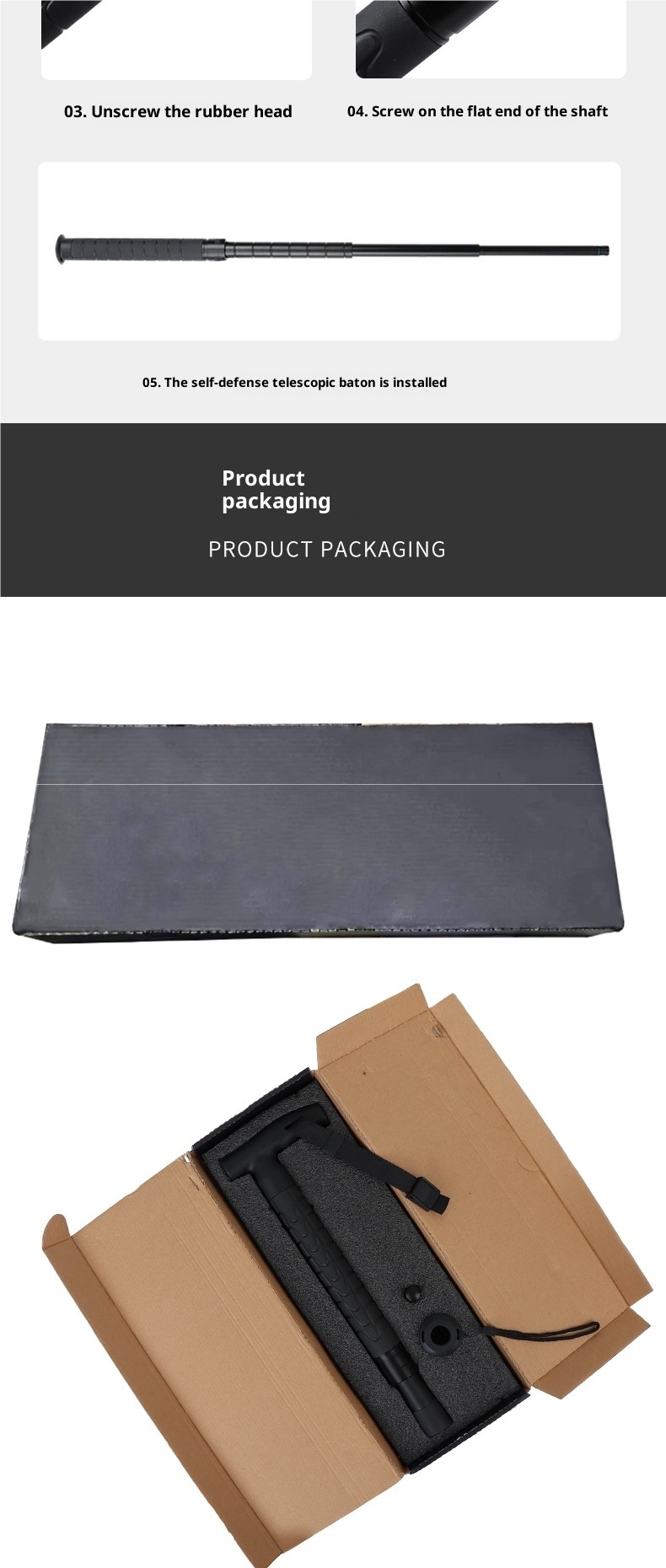 001 Bastone da trekking Fox Bastone da passeggio per autodifesa professionale per escursioni all'aperto, multifunzionale, in lega di alluminio retrattile_voghion.com