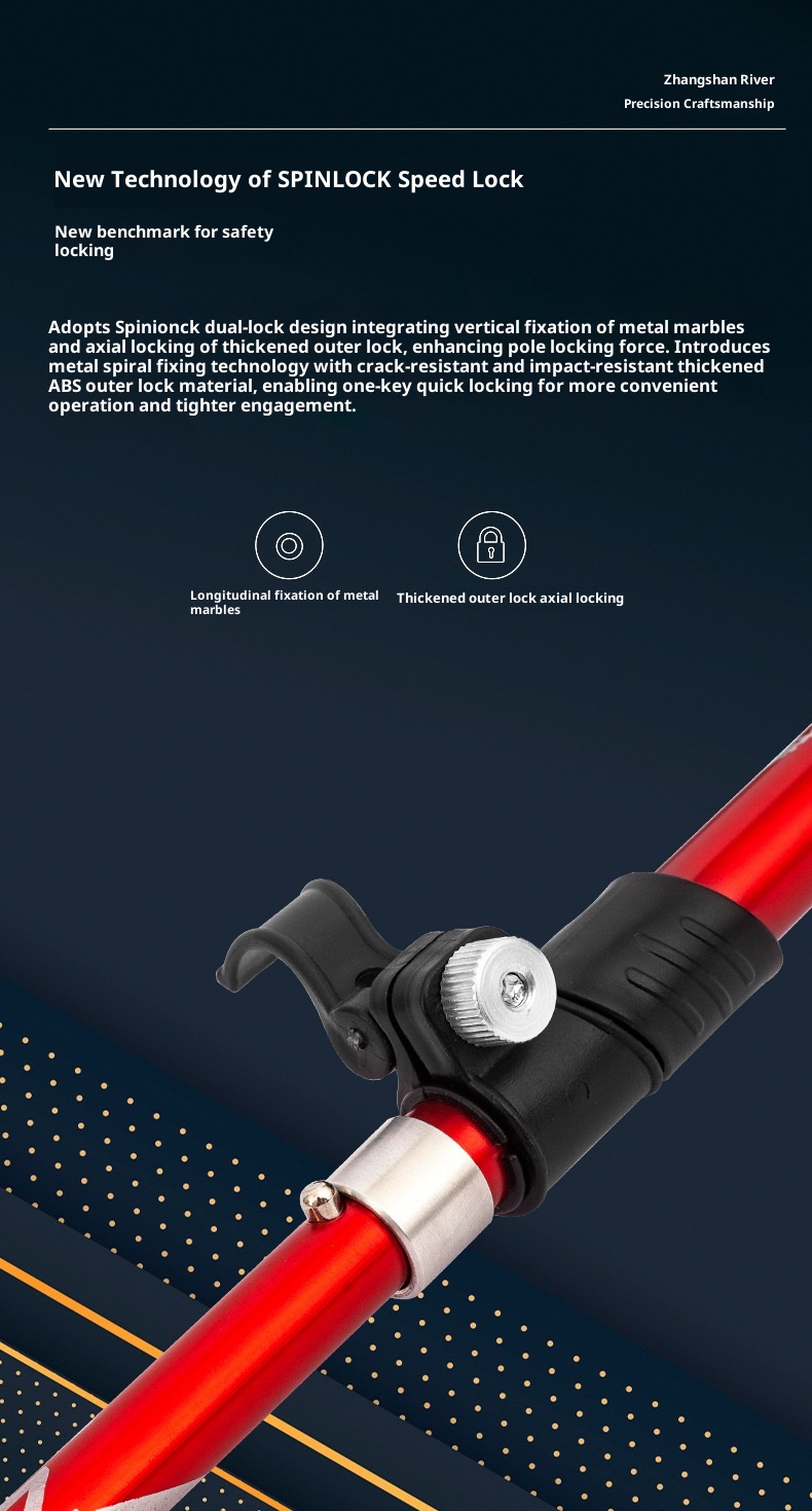 001 Bastone telescopico pieghevole leggero multifunzionale per arrampicata, escursionismo, camminata, antiscivolo_voghion.com