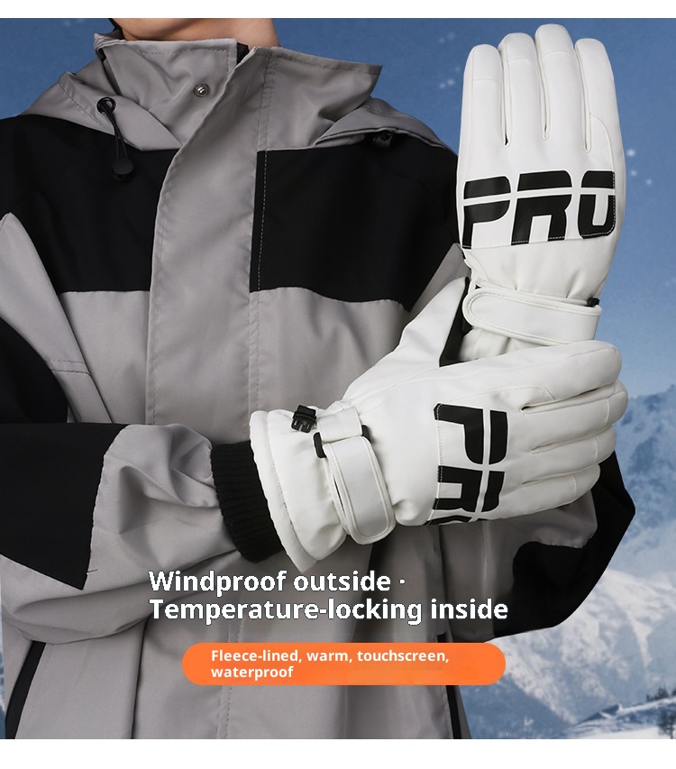 Gants d'hiver Northeast pour hommes, résistants au froid et au gel, doublés en polaire épaisse, compatibles avec les écrans tactiles de ski et de cyclisme pour femmes._voghion.com
