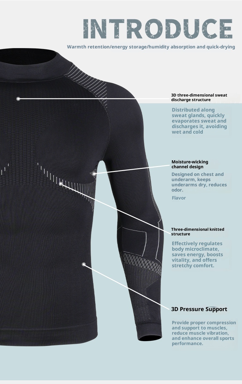 001 Winterthermische skikleding voor mannen en vrouwen Buitensporten Vochtafvoerend Snel drogend Wandelen Bergbeklimmen Fitness_voghion.com