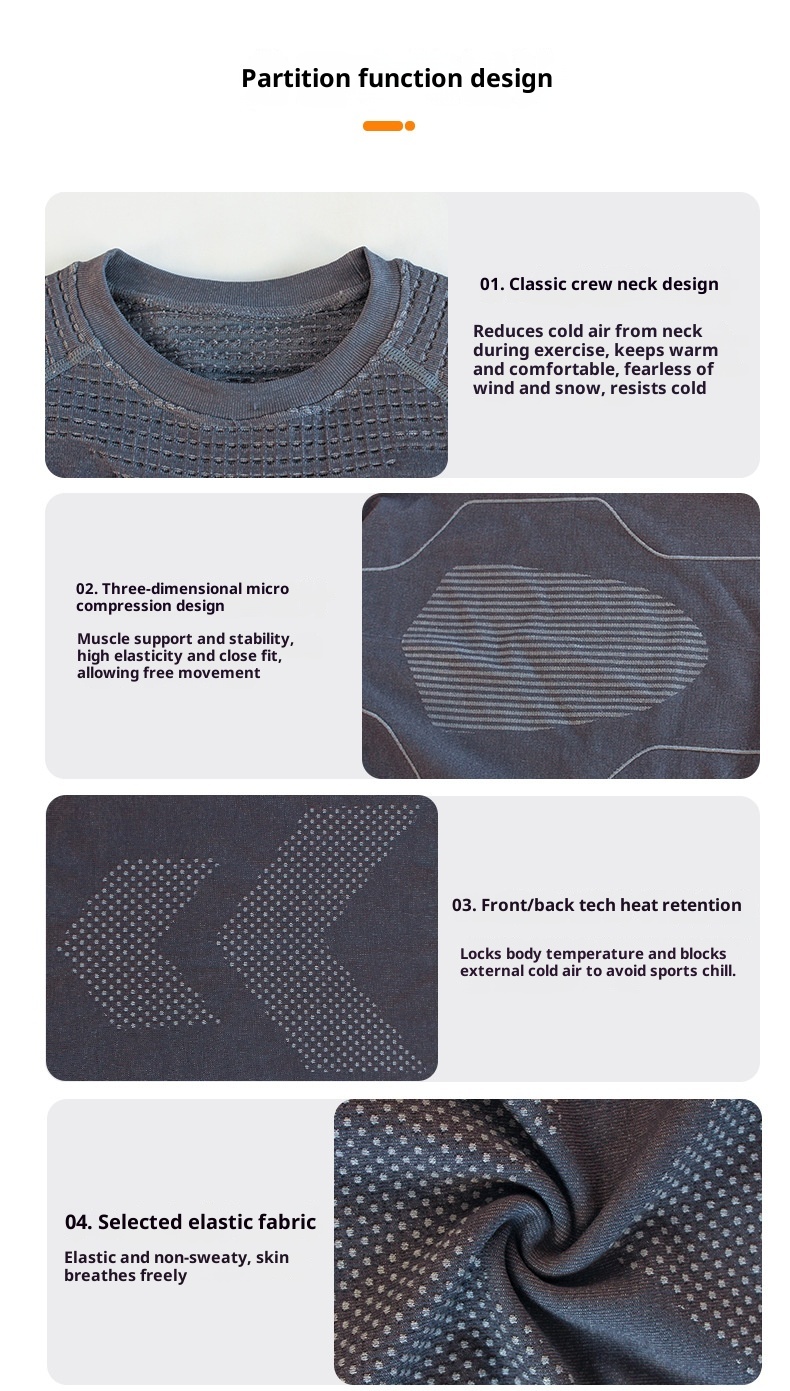 001 Merino Yünü Erkekler ve Kadınlar İçin Açık Hava Yürüyüşü Sonbahar Kış Termal Ter Emici İç Çamaşırı Kayak Takımı Hızlı Kuruyan Giysiler_voghion.com