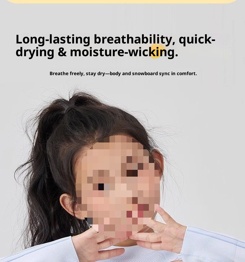 001 H3X Maglia intima da sci per bambini ad asciugatura rapida, foderata in pile, termica, traspirante, traspirante, a compressione, funzionale_voghion.com