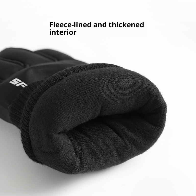 001 Damen-Skihandschuhe, Winter, Fleece-gefüttert, dick, warm, Touchscreen-kompatibel, kälte-, wind- und wasserdicht; Herren-Radhandschuhe aus Baumwolle_voghion.com