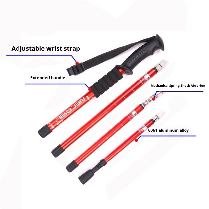 001 Bastone da passeggio per arrampicata all'aperto per uomini e donne, asta telescopica pieghevole per bambini, attrezzatura per la spedizione gratuita_voghion.com