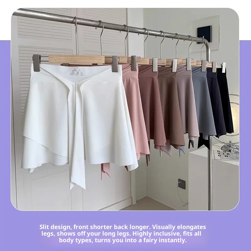 001 No More Embarrassment In Yoga Pants Covering Spring And Autumn One-Piece Detachable Short Skirt Sports Fitness_voghion.com