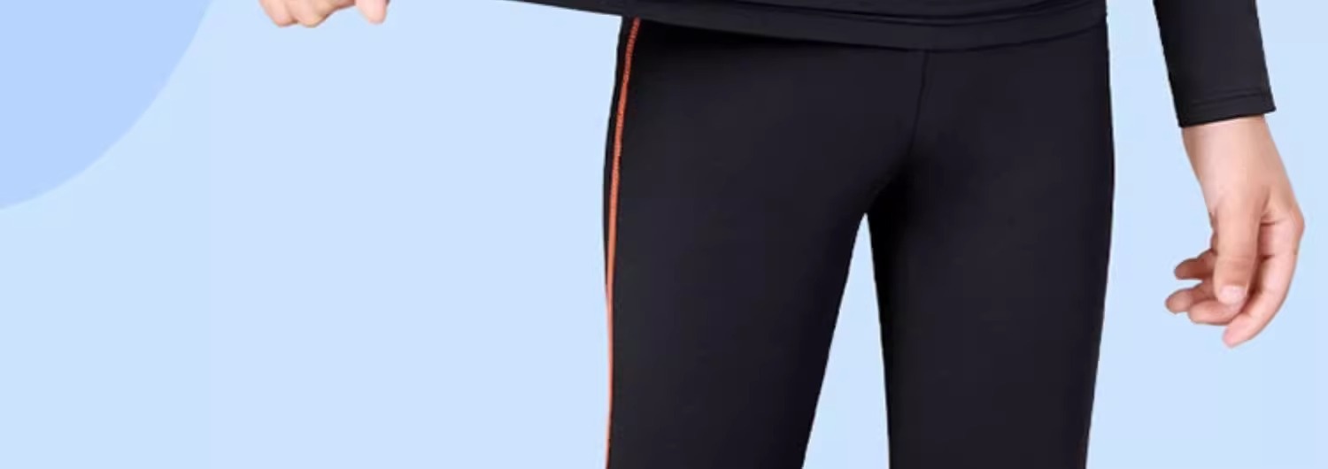 Conjunto de treino infantil de compressão Warrior 001 para outono e inverno, ideal para basquetebol e futebol. Secagem rápida._voghion.com