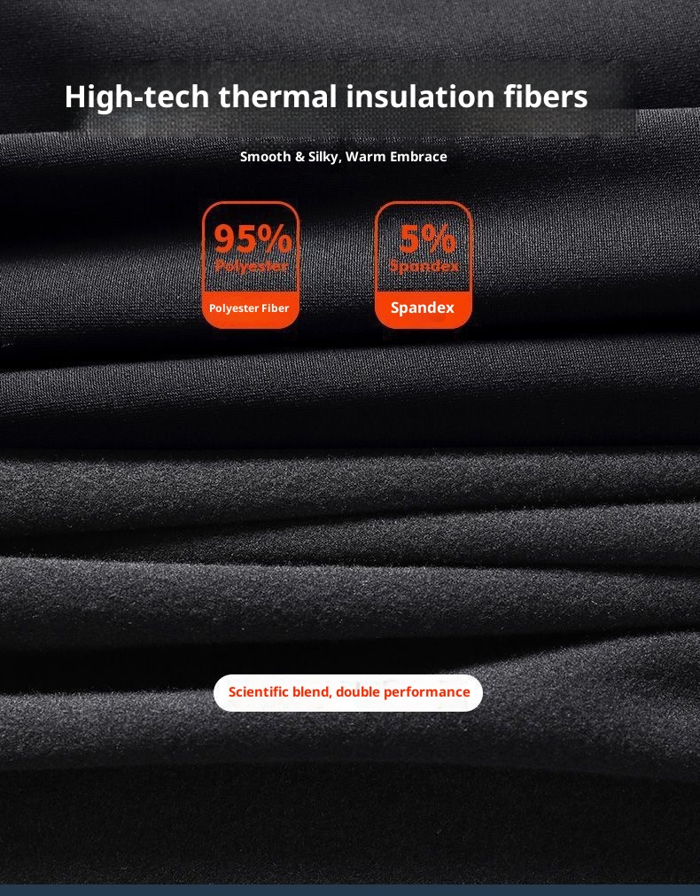 Conjunto térmico de esquí para hombre de secado rápido, ajustado, para correr y hacer deporte. Incluye camiseta interior térmica, forro polar y camiseta de forro polar para actividades al aire libre. Ideal para exportación._voghion.com