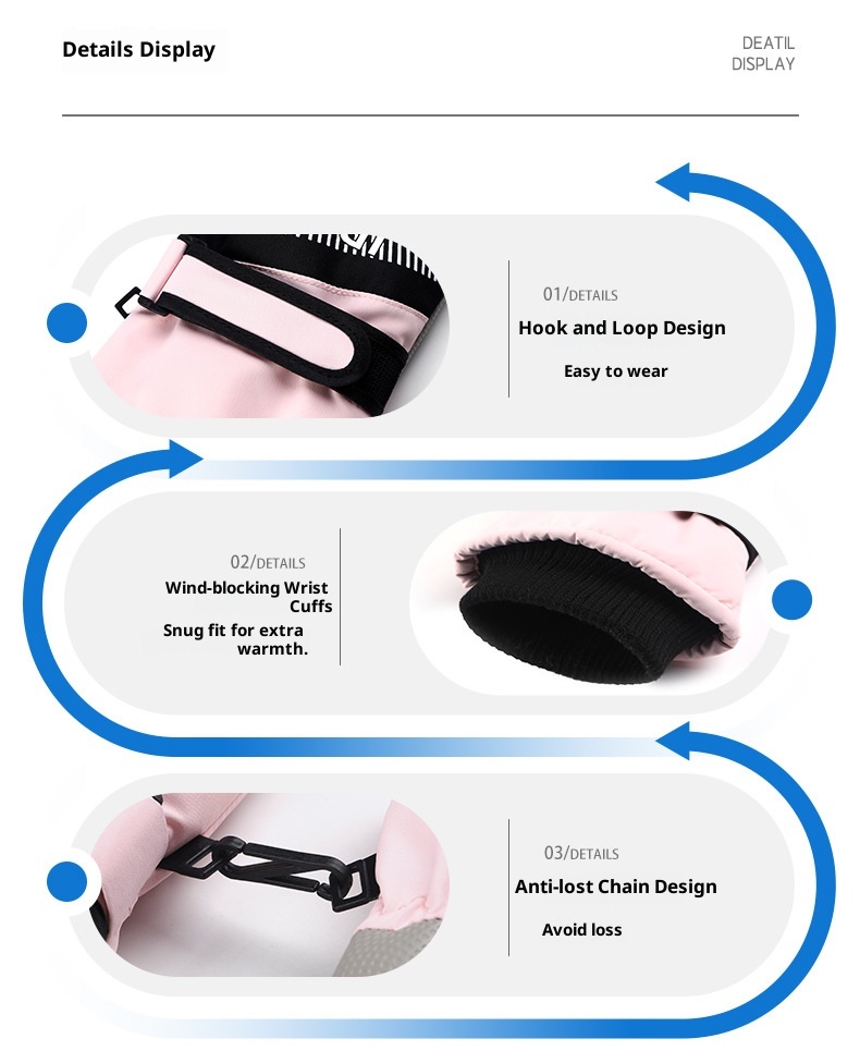 001 Neue, dicke Winterhandschuhe für Herren zum Skifahren und Radfahren, warm, fleecegefüttert, winddicht, wasserdicht, touchscreentauglich, modisch_voghion.com