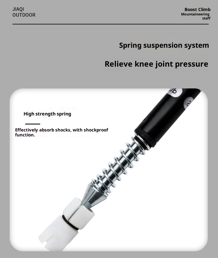 001 Bastone da trekking pieghevole in lega di alluminio leggero telescopico per esterni, antiscivolo_voghion.com