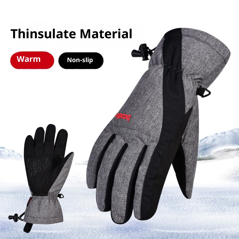 ActiveGo Burton Winter 1217 Outdoor Windproof Waterproof Touchscreen Color Block Warm Cycling Ski Gloves_voghion.com
