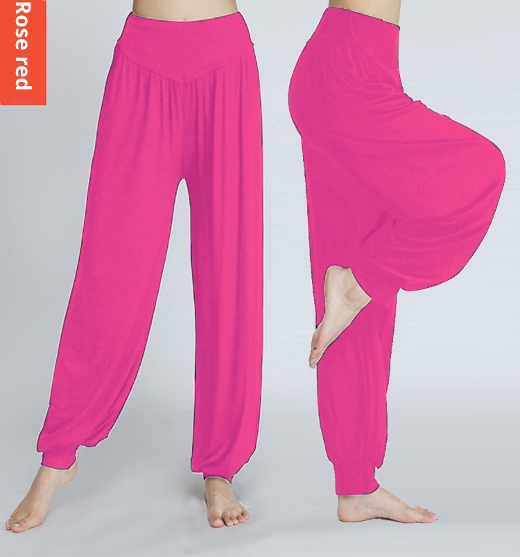 001 New Style Foreign Trade Cross-Border Yoga Modal Exercise Sports Long Square Dance Loose Plus Size Lantern Pants_voghion.com