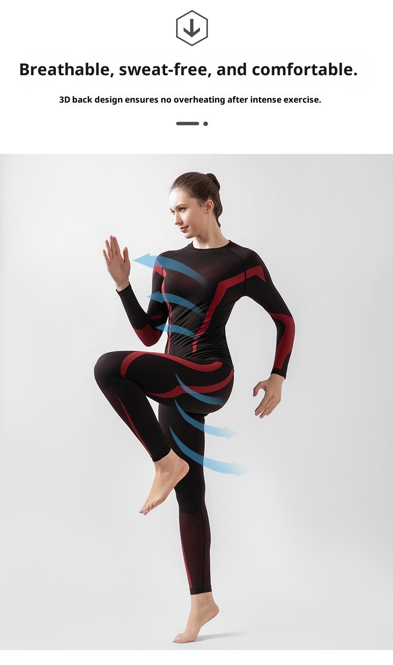 001 Autunno Inverno Sci Asciugatura Rapida Genitore-Bambino Set Uomo Donna Strato Base Abbigliamento Aderente a Compressione Ciclismo Sport All'Aria Aperta_voghion.com