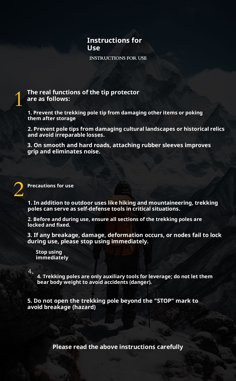 001 Professionelle Outdoor-Trekkingstöcke, teleskopierbar, faltbar, multifunktional, zur Selbstverteidigung für Männer, Frauen und Kinder_voghion.com