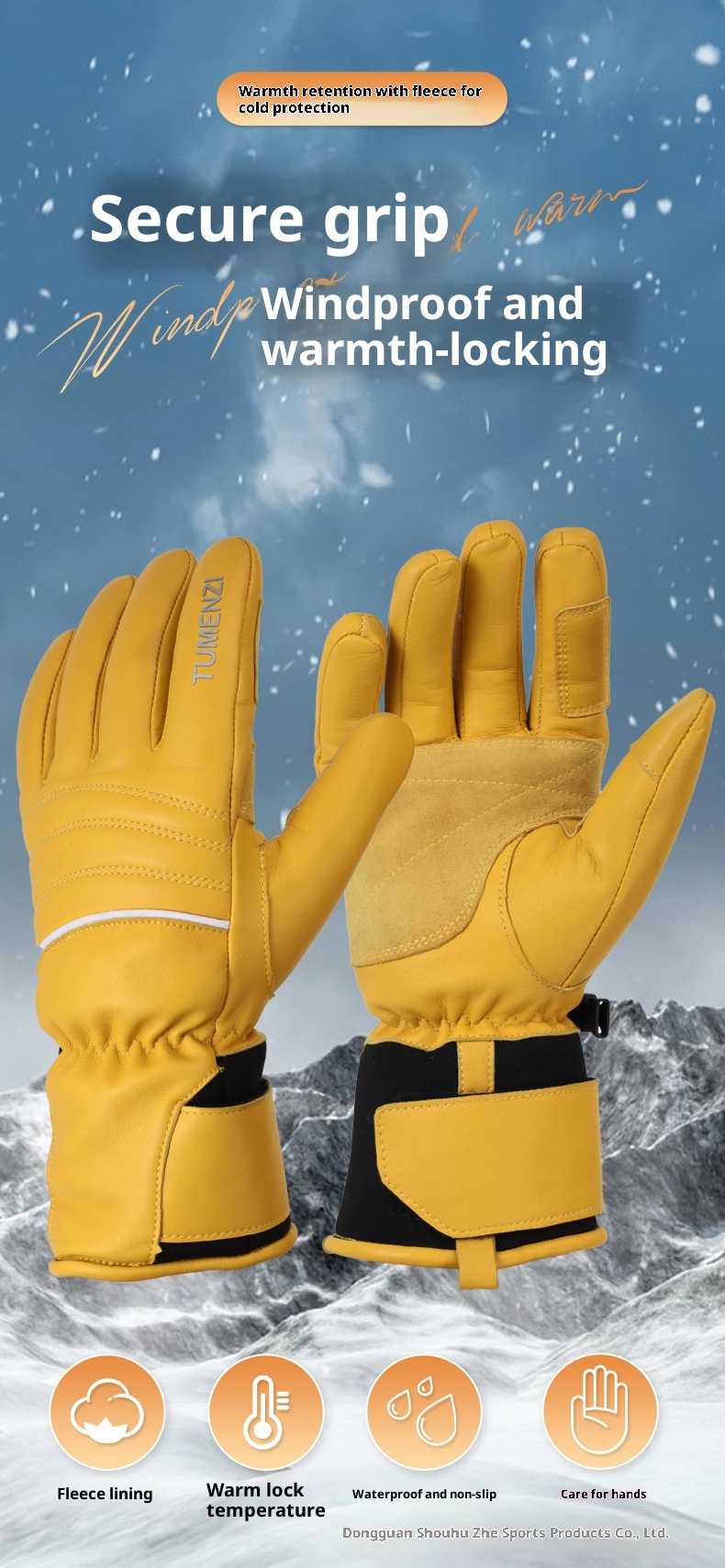 ActiveGo Winter-Outdoor-Sportarten Skifahren Radfahren Fleecegefüttert Verdickt Kältebeständig Winddicht Touchscreen Warme Handschuhe_voghion.com