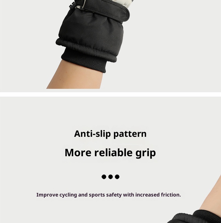001 Women's Winter Ski Gloves, Warm, Touchscreen, Cold-Proof, Snow Play, Water-Resistant, Thickened, Fleece-Lined, Cycling,_voghion.com