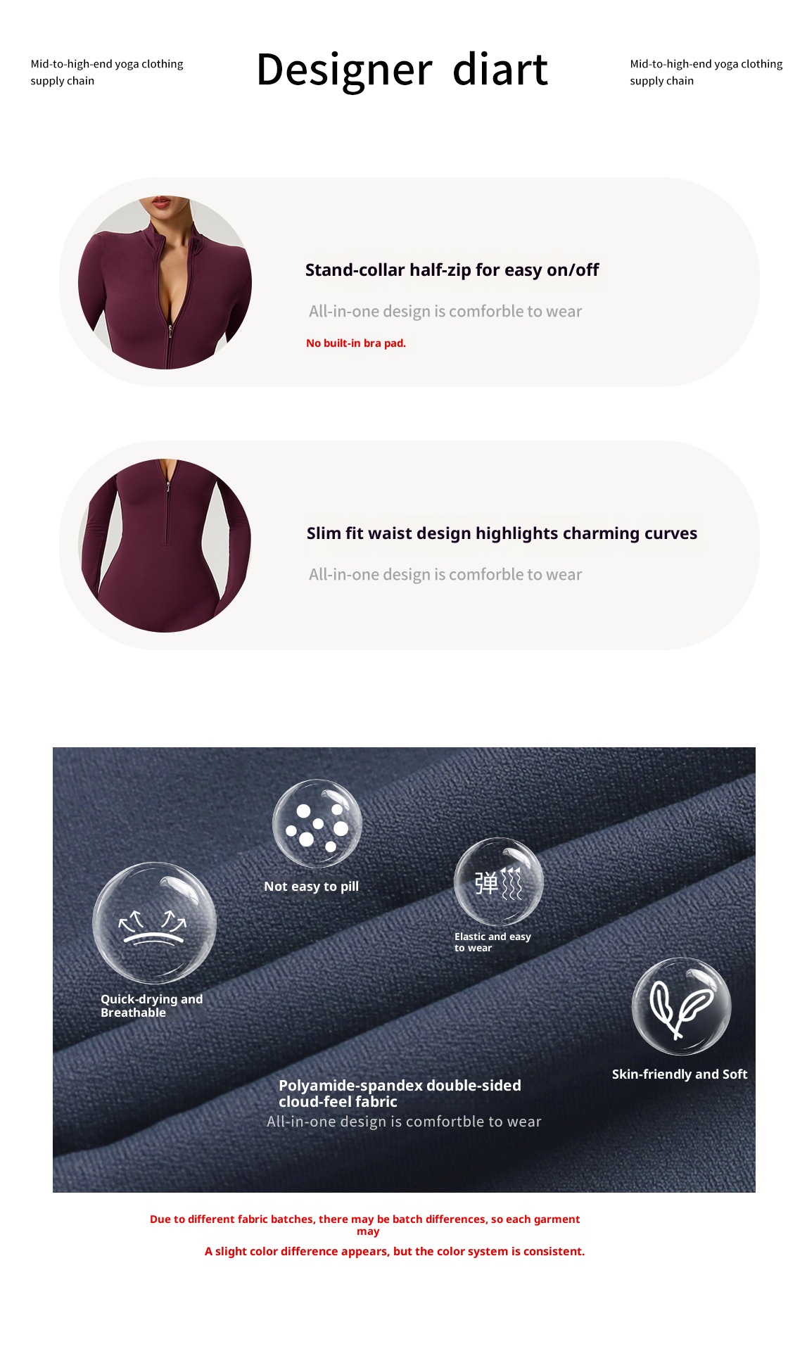 001 Cross-Border Zipper Cloud Feel Long Sleeve Yoga Jumpsuit High-Intensity Fitness Sports One-Piece Tight-Fitting_voghion.com