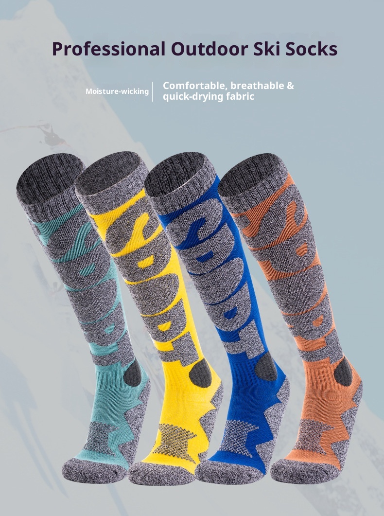 ActiveGo ActiveGo Ski Warm Over-the-Knee Suitable For Snowboarding Outdoor Sports Long Tube Hiking Performance Socks_voghion.com