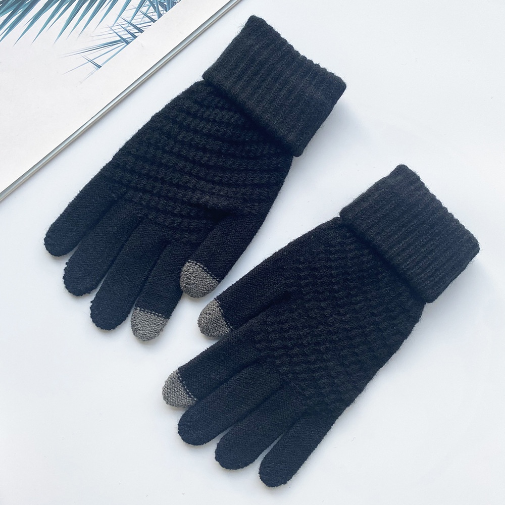 001 2025 Autunno Inverno Caldo Uomo Pile Spessa Moto Bicicletta Elettrica Equitazione Sci Cotone Touchscreen Guanti Donna_voghion.com