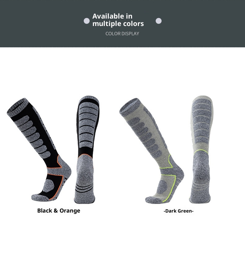 ActiveGo ActiveGo 2023 Nuovo Inverno Lungo Tubo Sci Alpinismo Escursionismo Uomo E Donna Spessore Alzato Asciugamano Fondo Sopra Il Ginocchio Calzini Da Neve_voghion.com