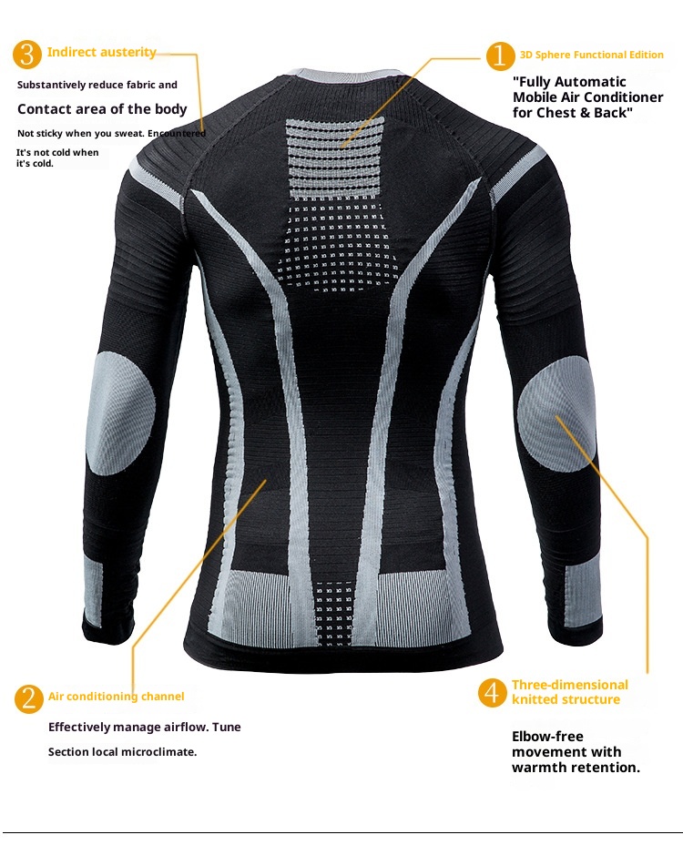 001 Professional Sports Compression Long Sleeve Quick-Dry Tight-Fitting Shirt Unisex Base Layer Equipment Thermal Outdoor_voghion.com
