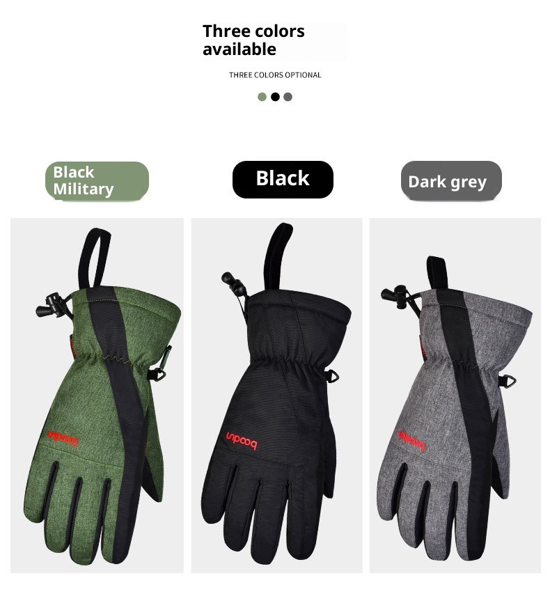 ActiveGo Burton Winter 1217 Outdoor Winddicht Waterdicht Touchscreen Color Block Warme Fiets Ski Handschoenen_voghion.com