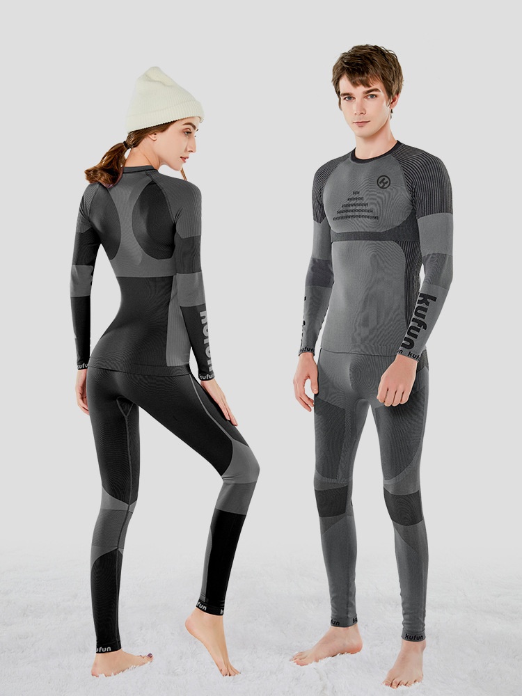 001 Kufeng Quick-Dry Thmal Compression Lay Pantaloni da sci professionali per uomo e donna, traspiranti all'aperto_voghion.com