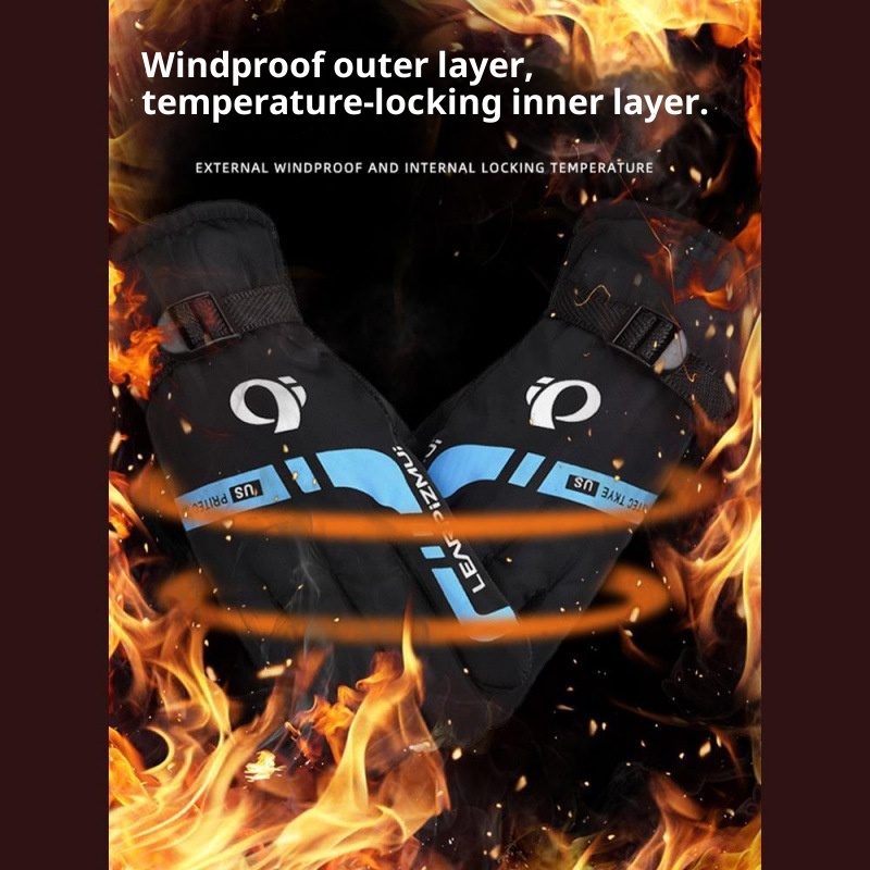 001 Men's Winter Women's Warm Cycling Cold-Proof Fleece-Lined Thickened Windproof Waterproof Motorcycle Skiing Cotton Gloves_voghion.com