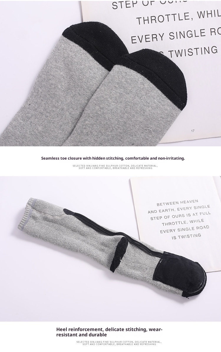 001 001 Scaldapiedi elettrico riscaldato ricaricabile per sci, per donna, inverno, uomo, calzini riscaldanti spessi e caldi all'ingrosso_voghion.com