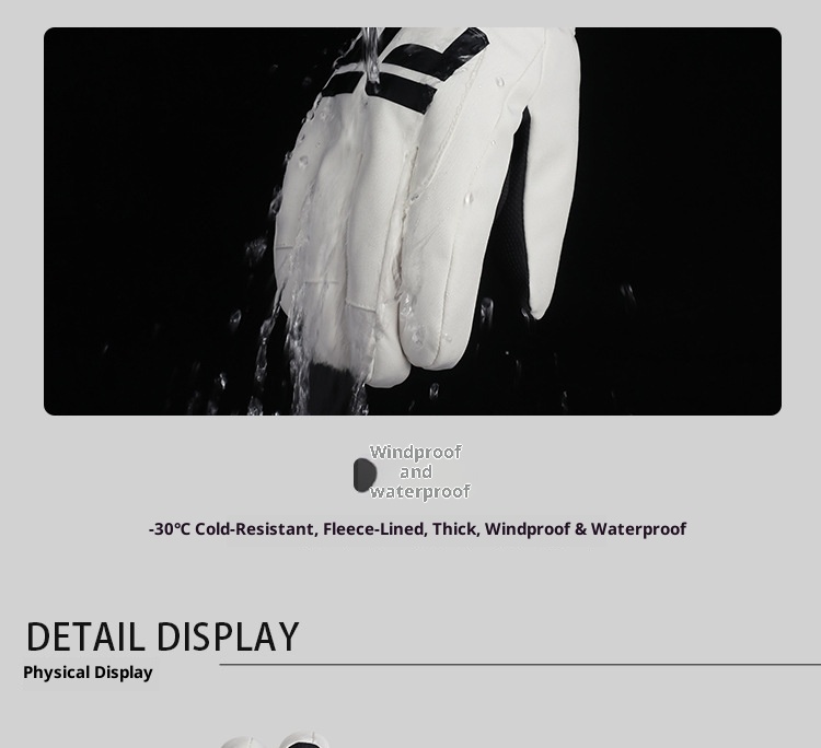 Gants d'hiver Northeast pour hommes, résistants au froid et au gel, doublés en polaire épaisse, compatibles avec les écrans tactiles de ski et de cyclisme pour femmes._voghion.com