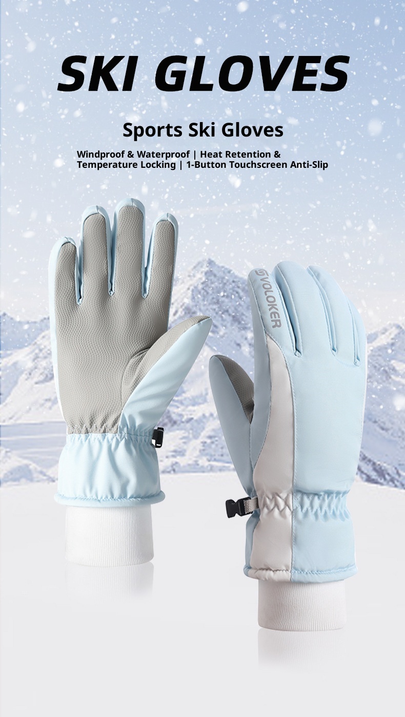 001 Winter-Skihandschuhe für Erwachsene, winddicht, wasserdicht, fleecegefüttert, dick, professionell, warm für Outdoor-Aktivitäten_voghion.com