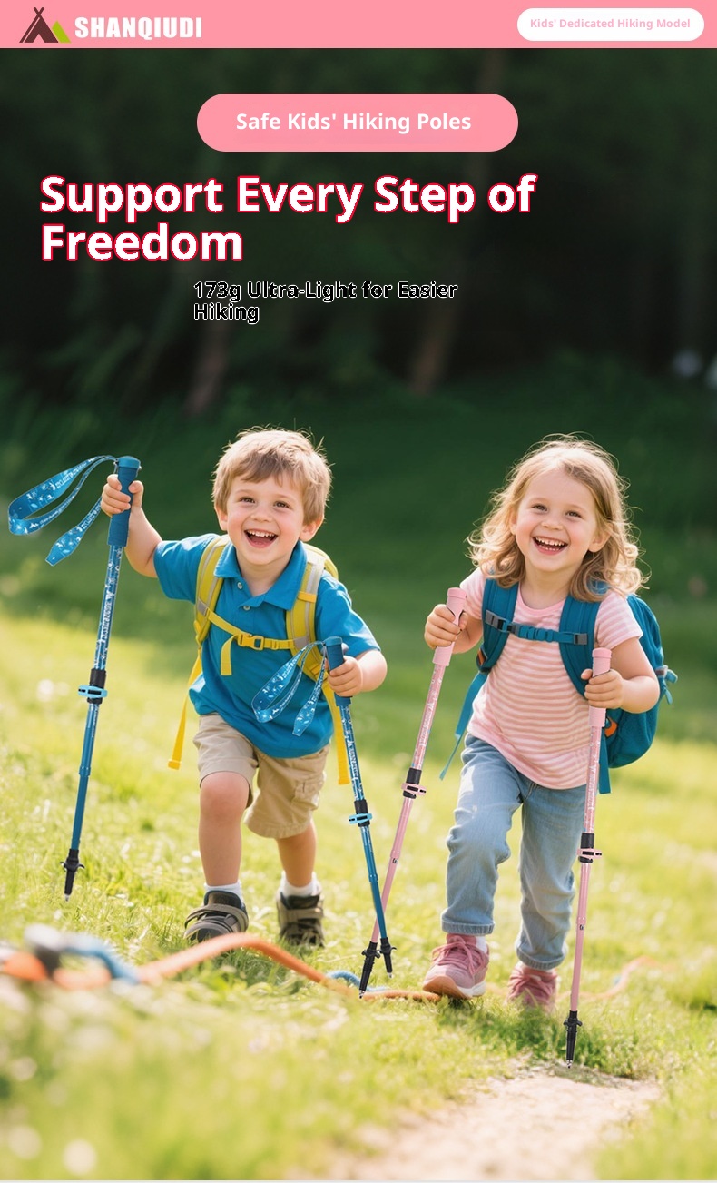 001 Bastone da passeggio ultraleggero pieghevole per bambini da 32 cm, per arrampicata e trekking_voghion.com