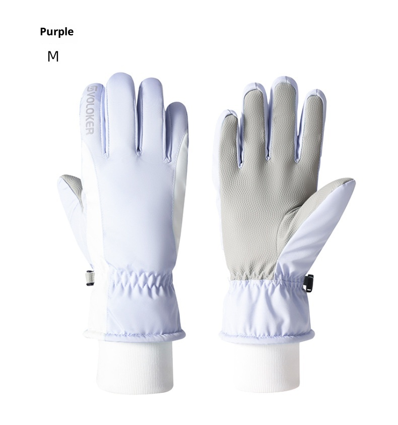 001 Winter-Skihandschuhe für Erwachsene, winddicht, wasserdicht, fleecegefüttert, dick, professionell, warm für Outdoor-Aktivitäten_voghion.com