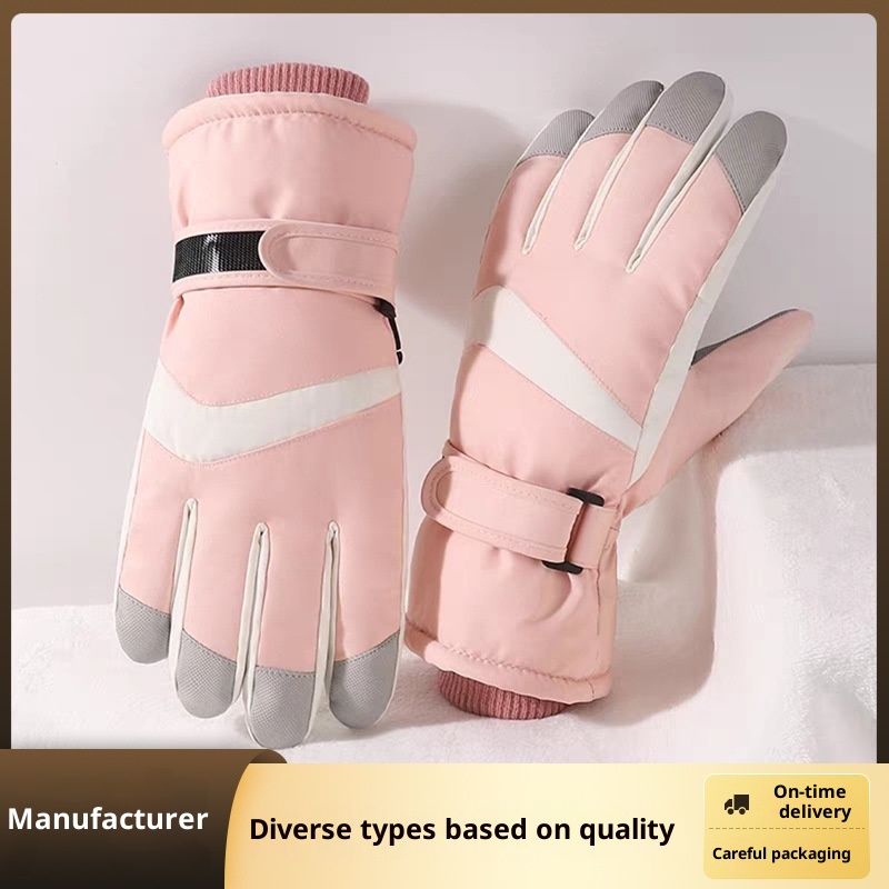 001 Ski For Men Women, New Autumn And Winter Professional Outdoor Riding Skiing Warm Fleece Waterproof Touchscreen Gloves_voghion.com