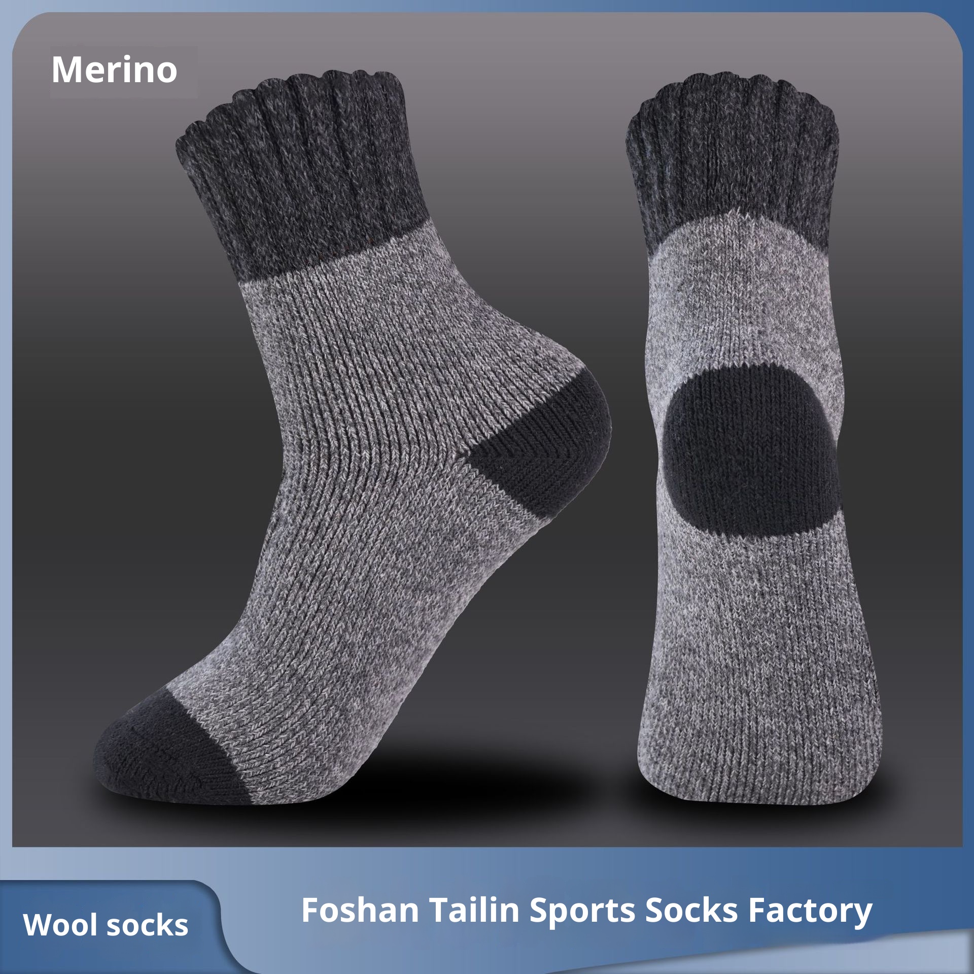 ActiveGo ActiveGo Merino Wool Hiking Running Autumn Winter Thickened Sports Socks Mid-Calf Wholesale Skiing Outdoor_voghion.com