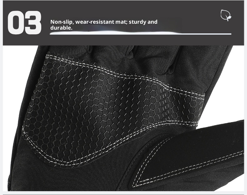 ActiveGo Winter New Fleece-Lined Warm Gloves Outdoor Skiing Cycling Touchscreen Windproof Cold-Proof Non-Slip Mountaineering_voghion.com