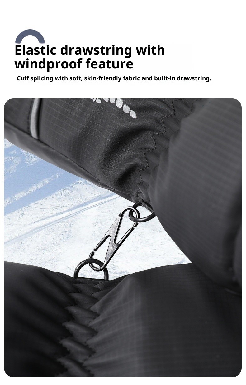 Combinaison de ski ActiveGo Outdoor pour hommes et femmes, doublée polaire, épaisse, tactile, coupe-vent, imperméable, idéale pour le cyclisme et électrique._voghion.com