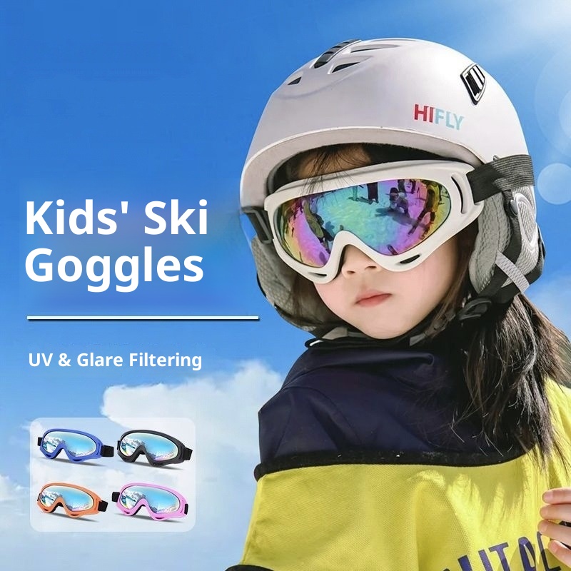 001 Children's Boys And Girls Double Layer Anti-Fog Winter Snow Snow-Proof Blind Ski Goggles Windproof Cycling Glasses_voghion.com
