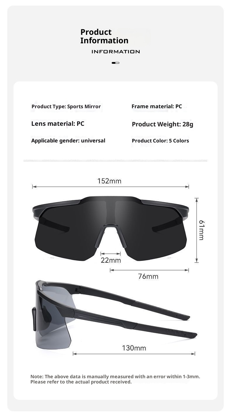 001 Große Outdoor-Sportbrille für Damen und Herren, Skifahren, Bergsteigen, winddicht, Sonnenschutz, Radfahren, Skibrille, Sonnenbrille_voghion.com