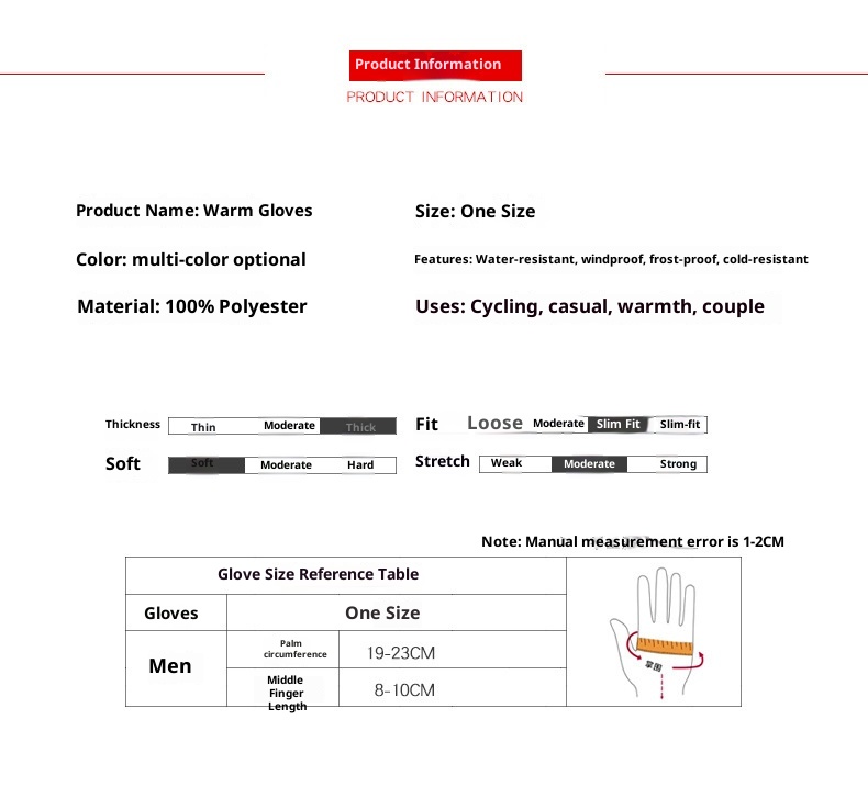 ActiveGo Herfst Winter Verdikt Katoen Heren, Winddicht En Warm, Outdoor Touchscreen Voor Dames, Fiets Motorfiets Koppel Ski_voghion.com