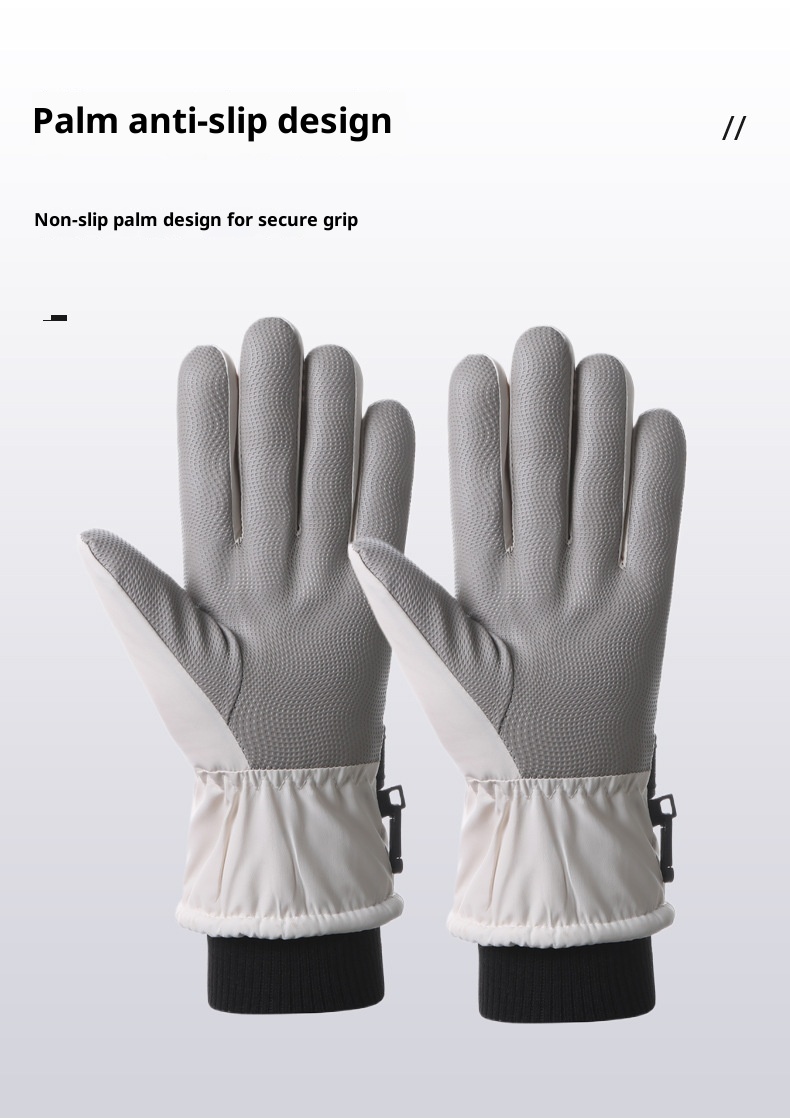 001 Neue, dicke Winterhandschuhe für Herren zum Skifahren und Radfahren, warm, fleecegefüttert, winddicht, wasserdicht, touchscreentauglich, modisch_voghion.com