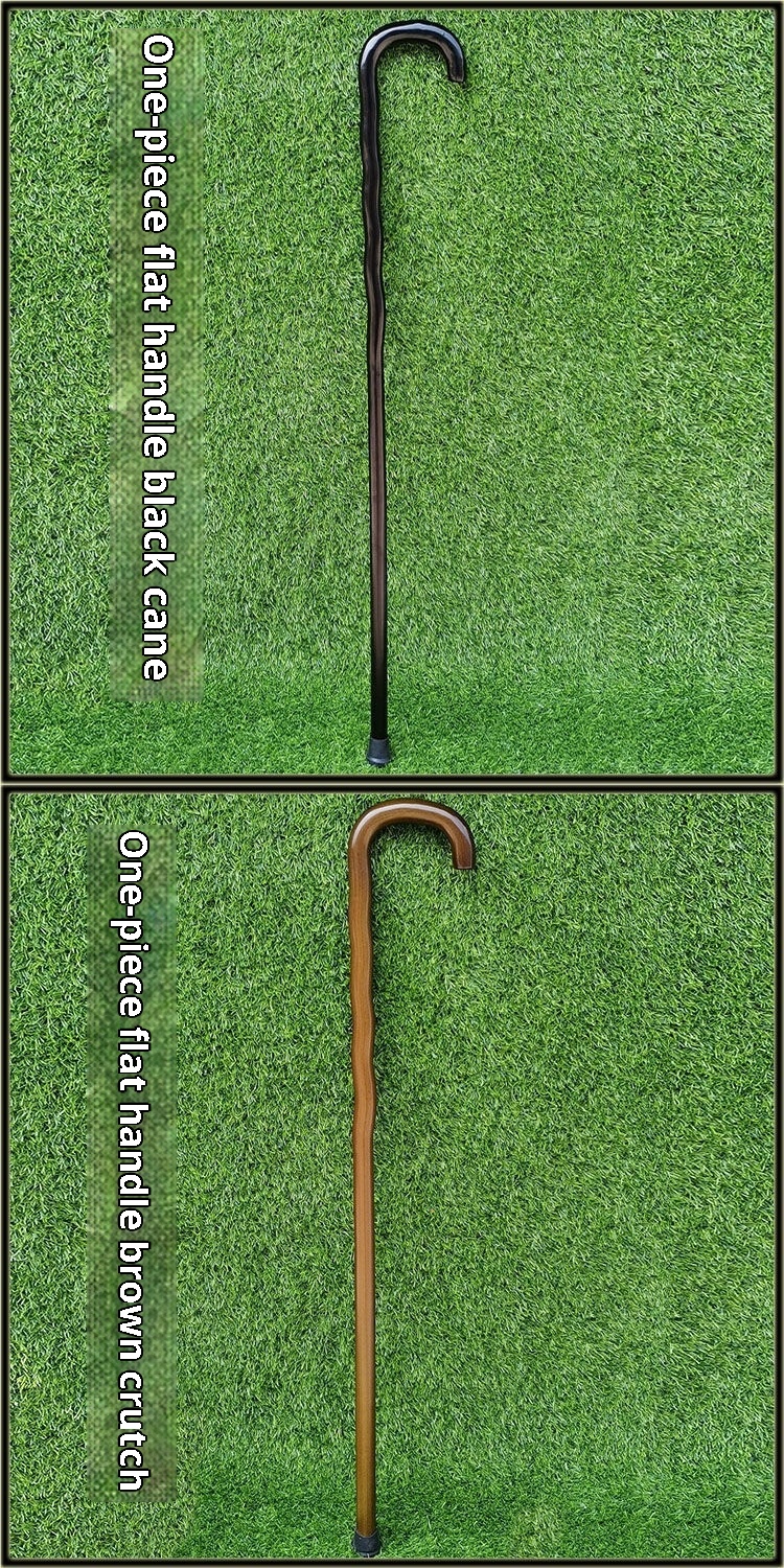 001 Bastone da trekking in legno per anziani Bastone da passeggio Bastone da passeggio singolo integrato in legno massello vintage con cuscinetto antiscivolo in rattan robusto No_voghion.com