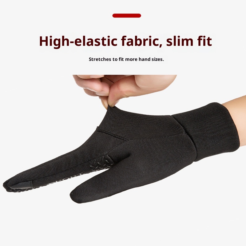 001 Winterwarme Handschuhe für Outdoor-Sportarten wie Skifahren, Laufen und Radfahren, mit Fleece gefüttert, dick, Touchscreen-geeignet, winddicht und wasserdicht_voghion.com
