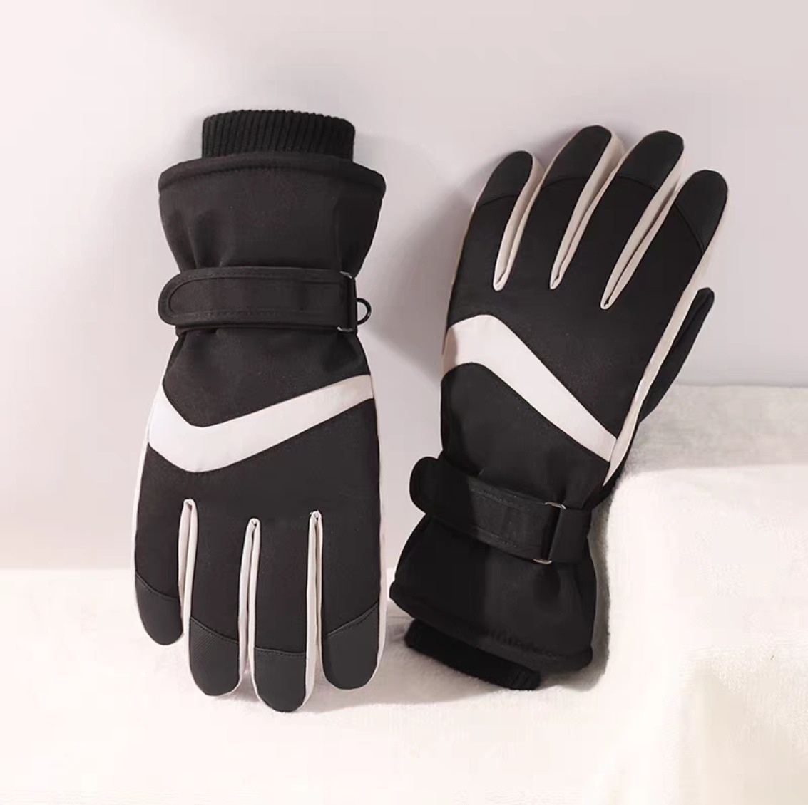 001 Ski For Men Women, New Autumn And Winter Professional Outdoor Riding Skiing Warm Fleece Waterproof Touchscreen Gloves_voghion.com