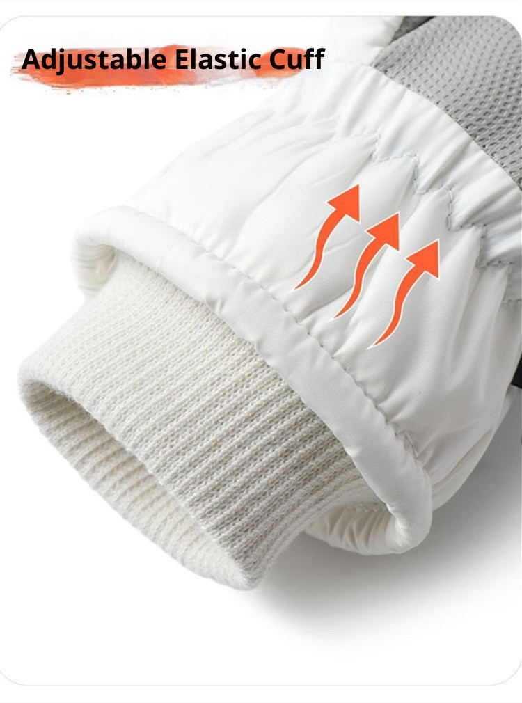 001 Weiße Skihandschuhe von Pochacco für Herbst und Winter: Warm, Touchscreen-geeignet, kälte- und wasserdicht, mit Fleece gefüttert, dick gefüttert, ideal zum Reiten im Freien._voghion.com