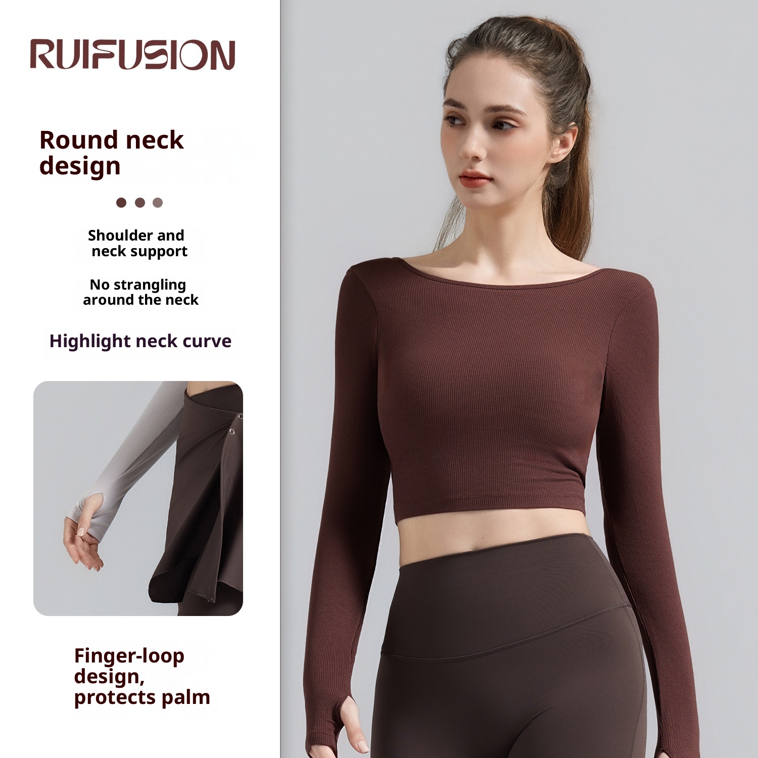 001 Top da yoga da donna con imbottitura per il petto, per pilates, con schiena scoperta, dimagrante, sportivo, a maniche lunghe, per allenamento e fitness_voghion.com