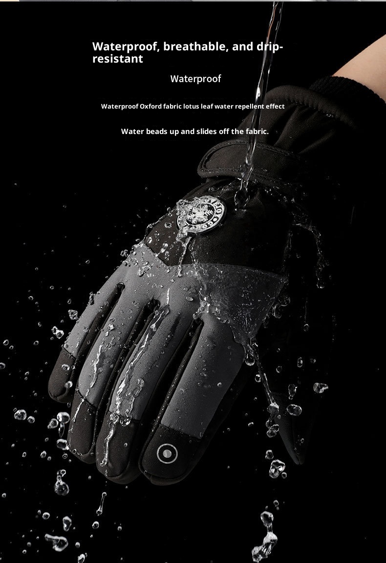 001 Footprint Premium Ski Cycling Gloves Men Winter Waterproof Windproof Riding Motorcycle Touchscreen Cold Resistant_voghion.com